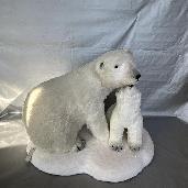 Christmas bear with baby